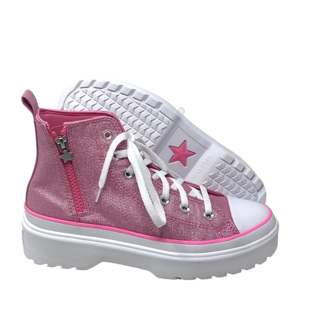 Converse Chuck Taylor Lugged Lift Pink Canvas Kids Women's High Sneaker A05230C